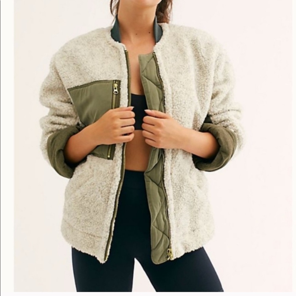 Free people Rivington Sherpa/fleece jacket